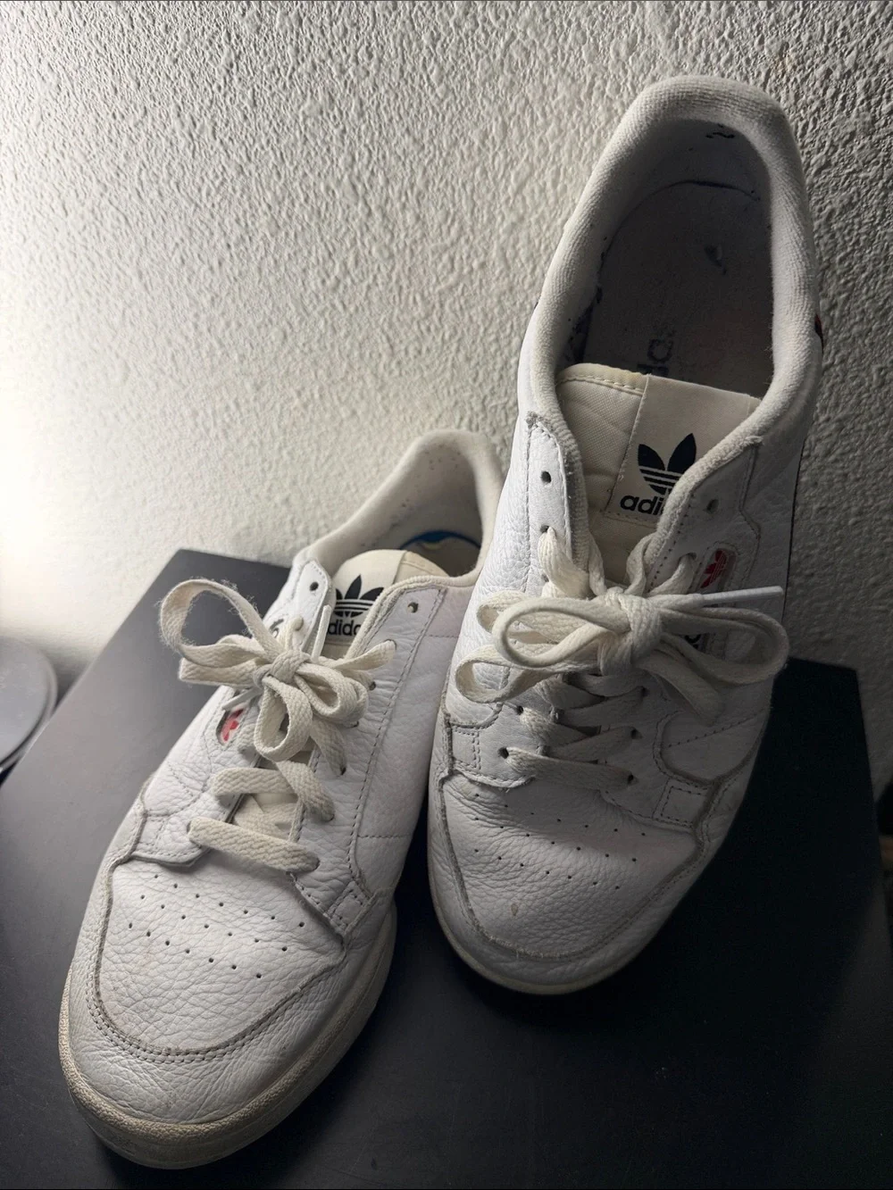 adidas Women's White Leather Low-Top Sneakers with Subtle Logo